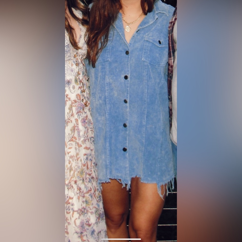 Amazing Lace corduroy jean jacket oversized dress